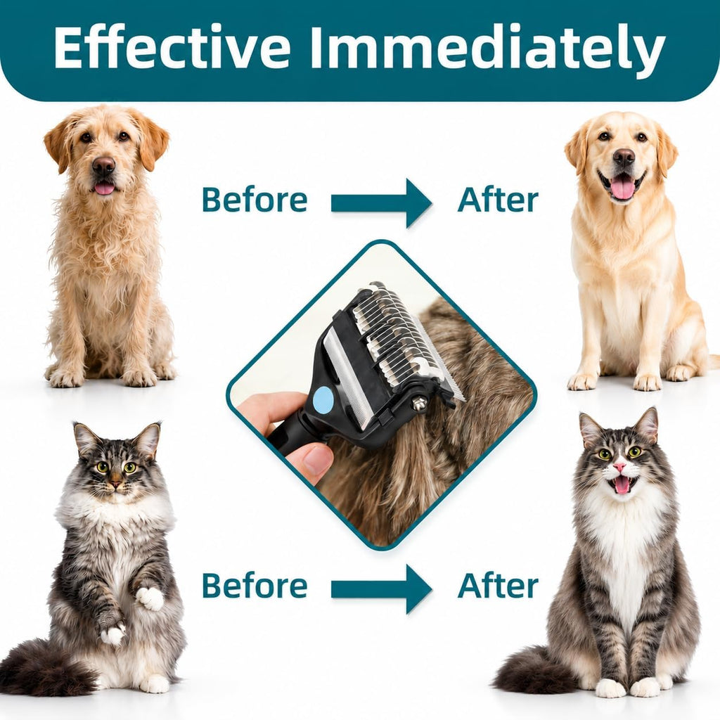 End the grooming battles for good—treat your dog or cat to a soothing, pain-free coat refresh that turns anxious brushing into quiet bonding time.