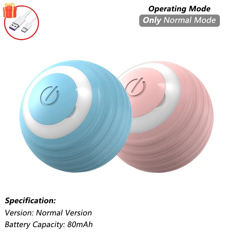 Cat Interactive Ball Toy Automatic Rolling Ball Faux Tail Rechargeable Smart Pet Electric Toy