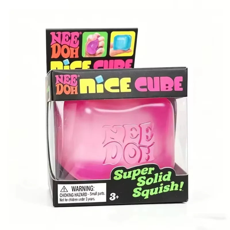 NeeDoh Nice Cube Squishy Fidget Toy, Soft Sensory Stress Relief Squeeze