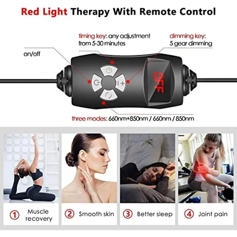Red Light Therapy Lamp – 660nm & 850nm Full Body Panel