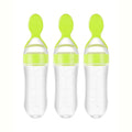 90ml/3oz Baby Silicone Spoon Feeder,Rice Paste Silicone Bottle,Squeeze Food Feeder for Infant-Perfect for Outside and Home