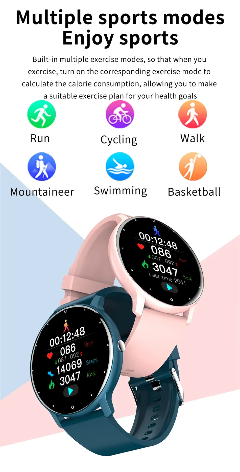LIGE AMOLED Smartwatch — BT Call Sports Fitness Tracker