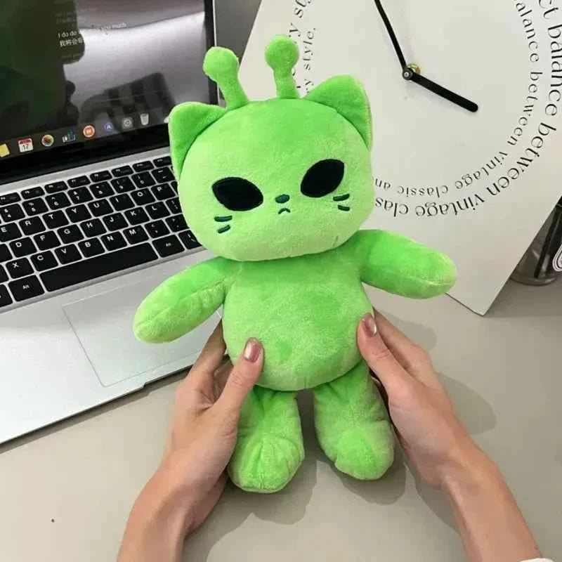 cute alien cat plus toy-kawaii soft plush pillow for kids&home decor