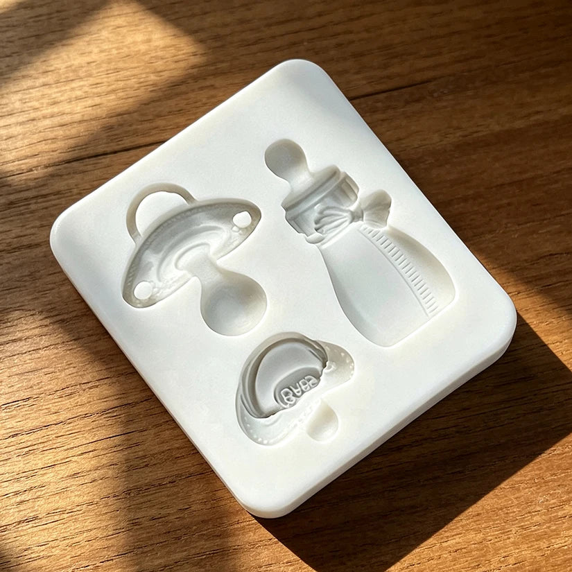 Baby Pacifier Feeding Bottle Silicone Sugarcraft Mold Resin Tools Cupcake Baking Mould Fondant Cake Decorating Tools