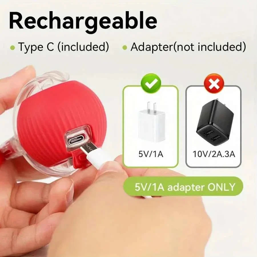 Cat Interactive Ball Toy Automatic Rolling Ball Faux Tail Rechargeable Smart Pet Electric Toy