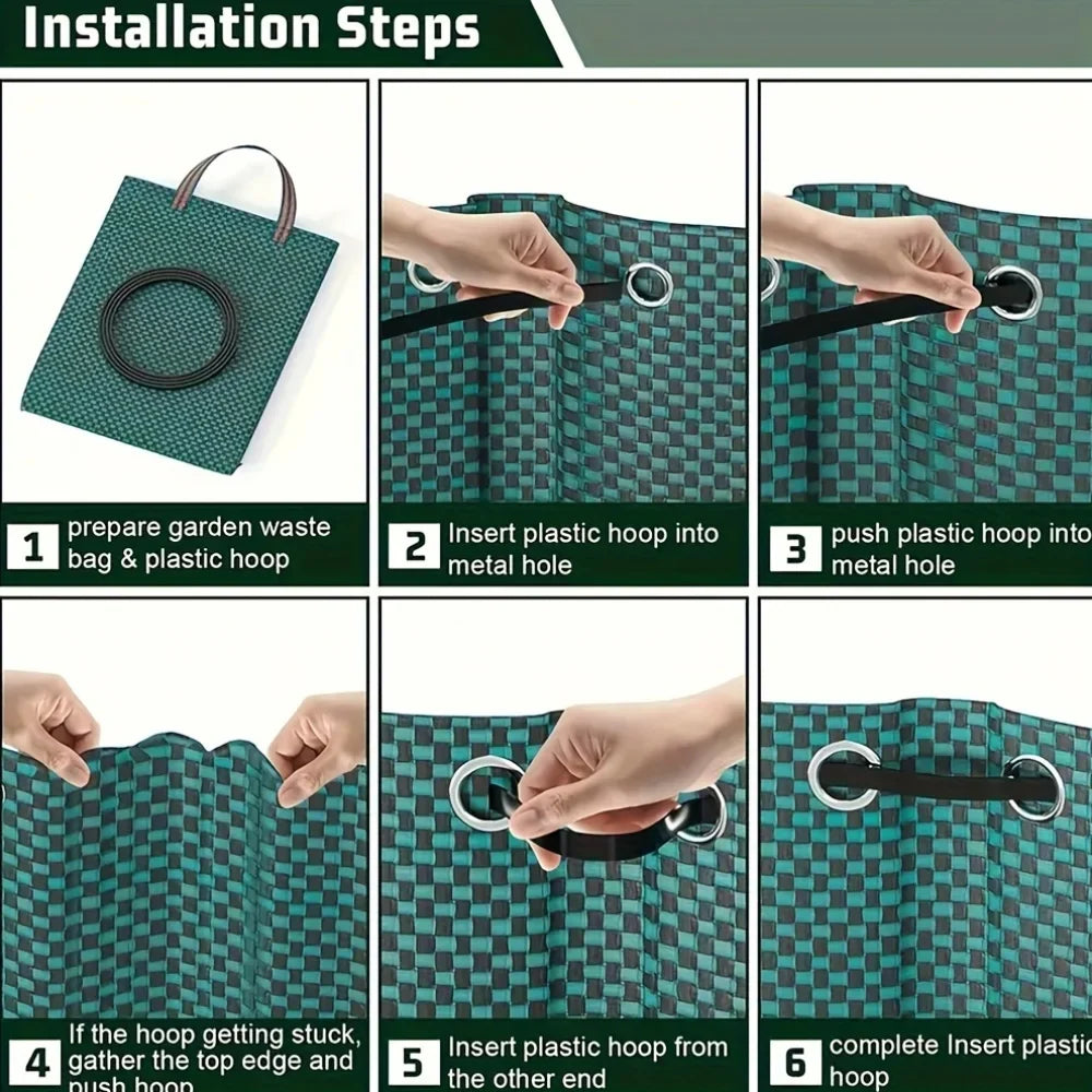 Heavy-Duty PP Garden Waste Bags With Industrial Fabric Handles