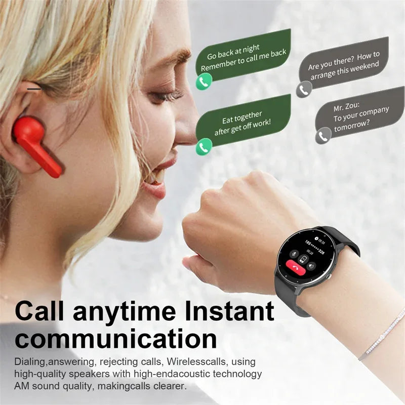 LIGE AMOLED Smartwatch — BT Call Sports Fitness Tracker
