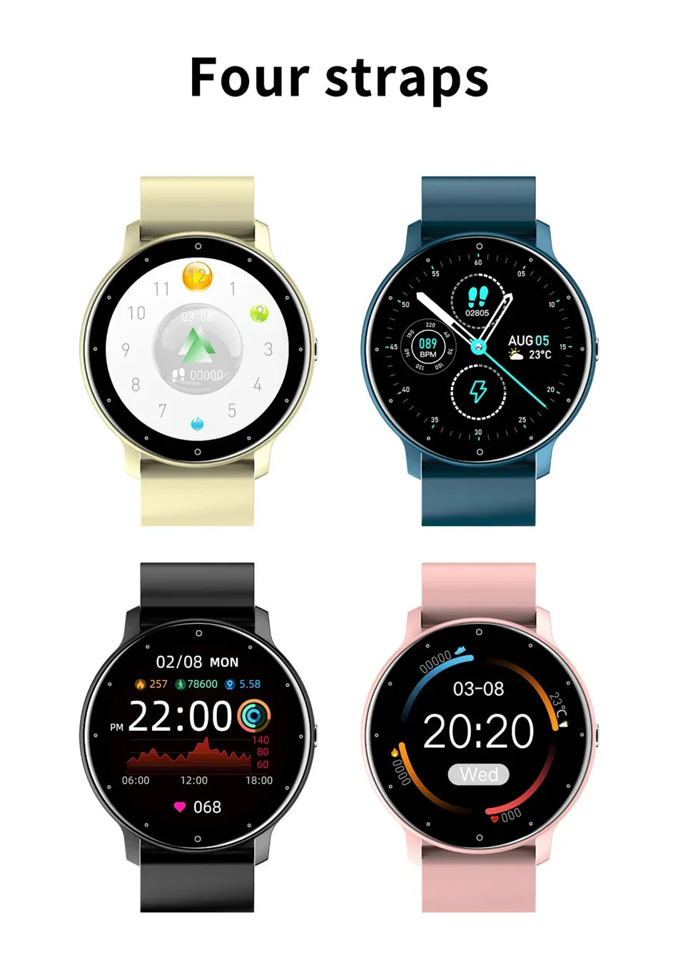 LIGE AMOLED Smartwatch — BT Call Sports Fitness Tracker
