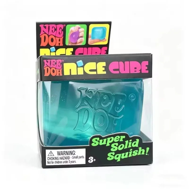 NeeDoh Nice Cube Squishy Fidget Toy, Soft Sensory Stress Relief Squeeze