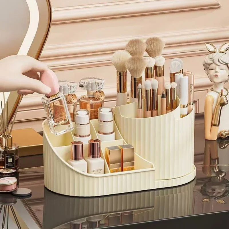 Luxe Spin 360° Vanity Organizer – Rotating Makeup & Skincare Storage Rack