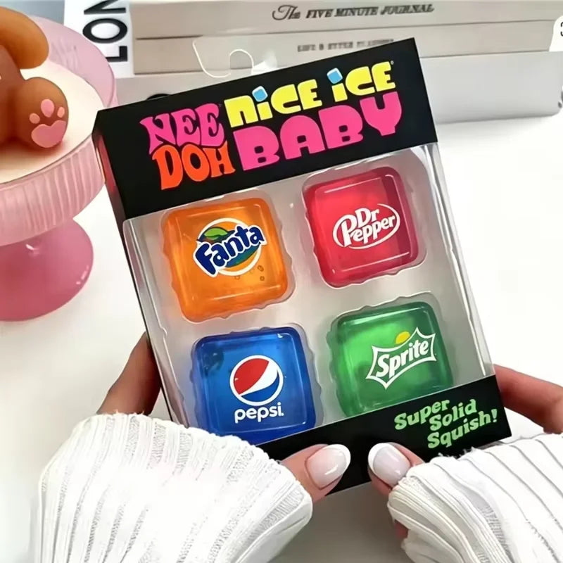 NeeDoh Nice Cube Squishy Fidget Toy, Soft Sensory Stress Relief Squeeze