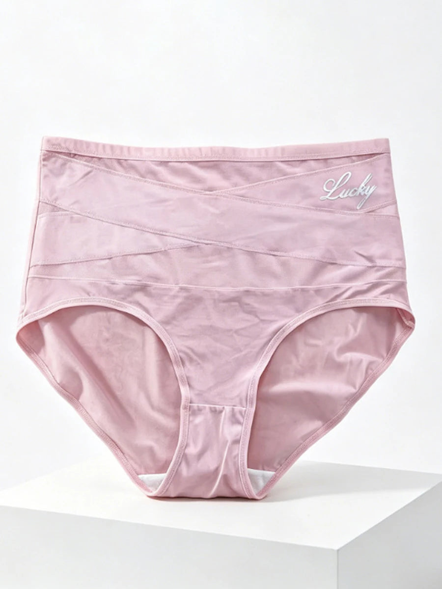 Sfrcord® Plus-Size High-Waist Cross Tummy Control Panties