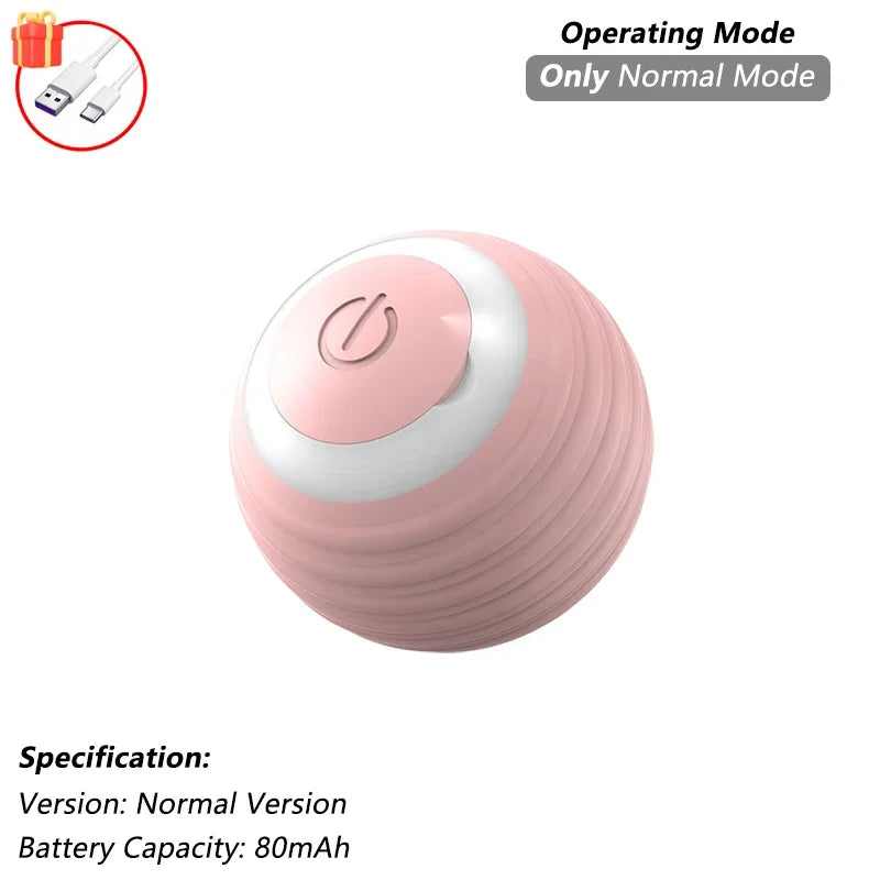 Cat Interactive Ball Toy Automatic Rolling Ball Faux Tail Rechargeable Smart Pet Electric Toy