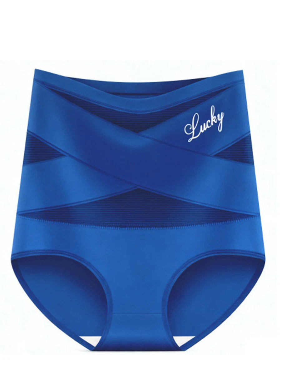 Sfrcord® Plus-Size High-Waist Cross Tummy Control Panties