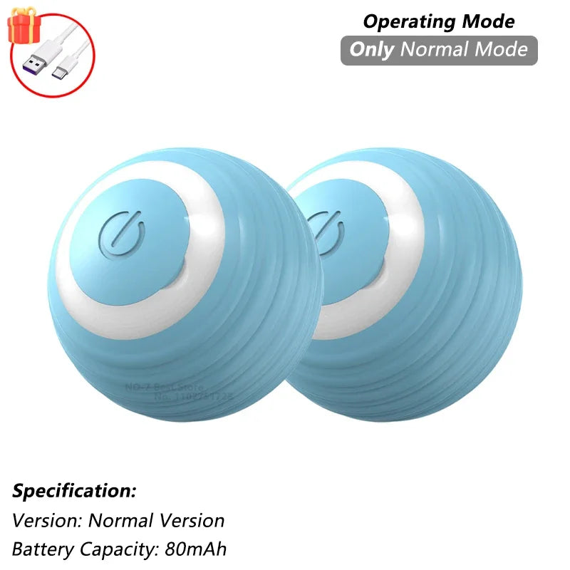 Cat Interactive Ball Toy Automatic Rolling Ball Faux Tail Rechargeable Smart Pet Electric Toy