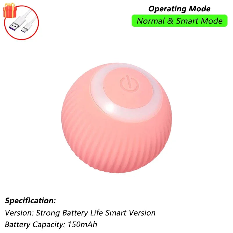 Cat Interactive Ball Toy Automatic Rolling Ball Faux Tail Rechargeable Smart Pet Electric Toy