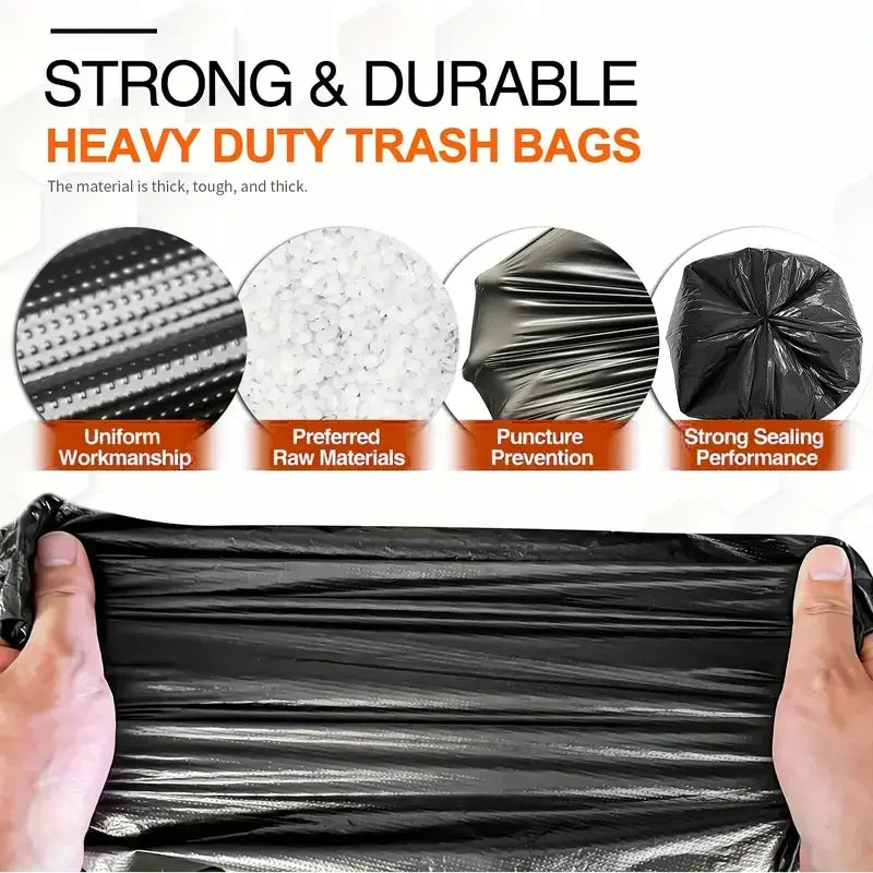 20/50/100PCS Thickened Black Large Capacity Garbage Bags Kitchen Hotel Cleaning Oversized Disposable Trash Bag