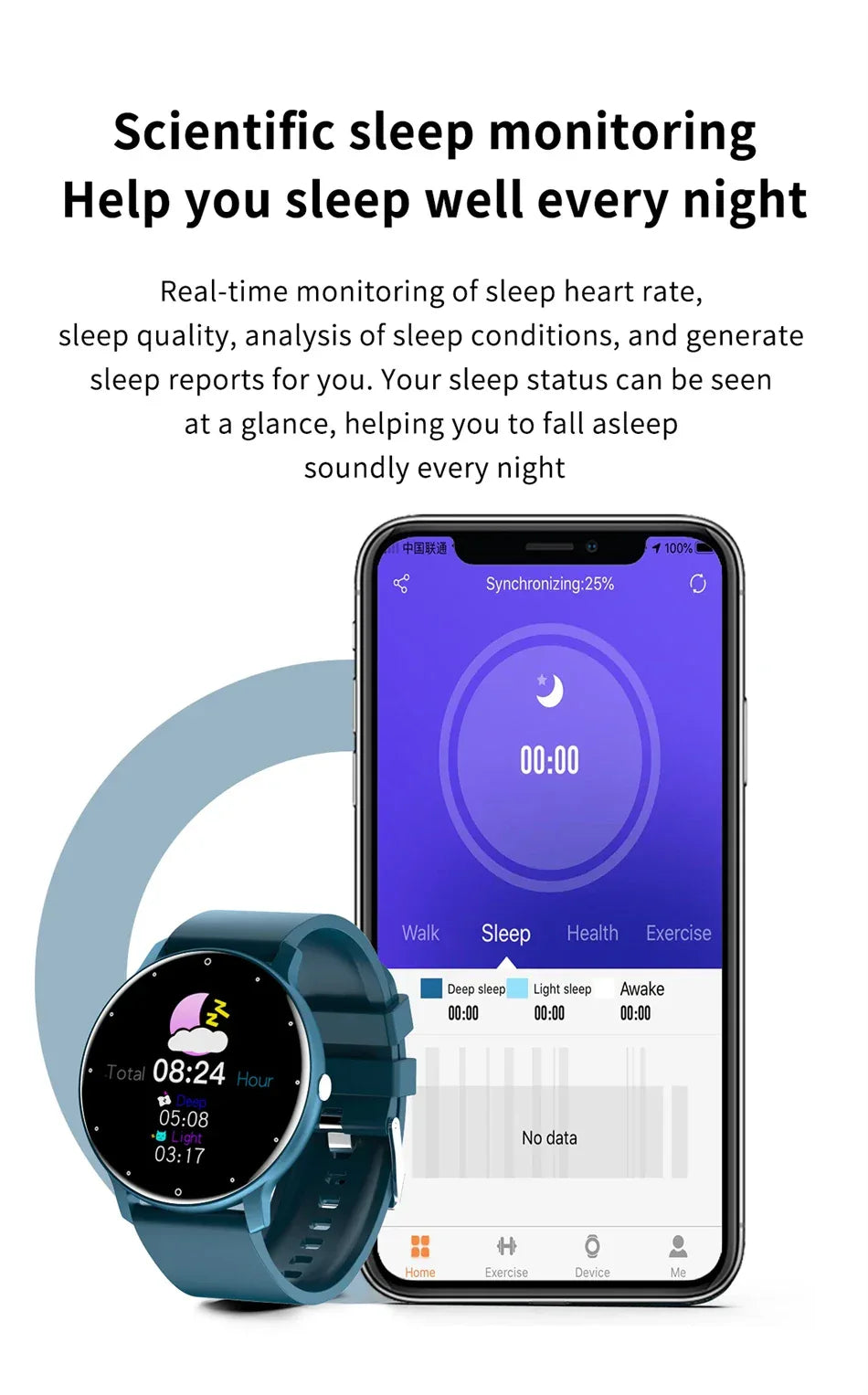 LIGE AMOLED Smartwatch — BT Call Sports Fitness Tracker