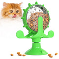 Interactive Cat Toy with Food Dispenser – 360° Spinning Windmill with Suction Cup
