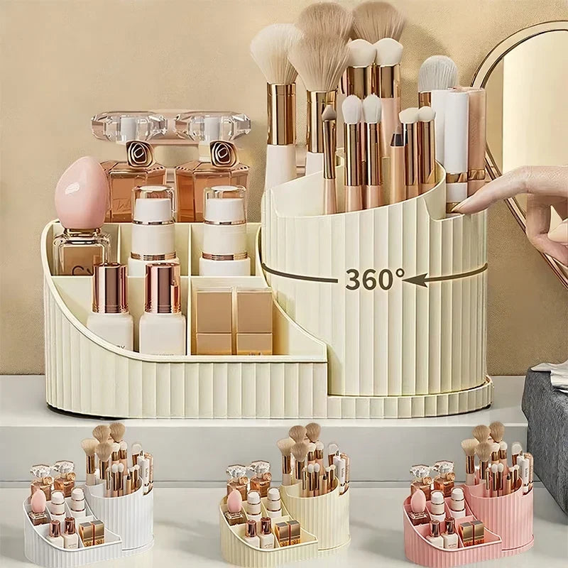 Luxe Spin 360° Vanity Organizer – Rotating Makeup & Skincare Storage Rack