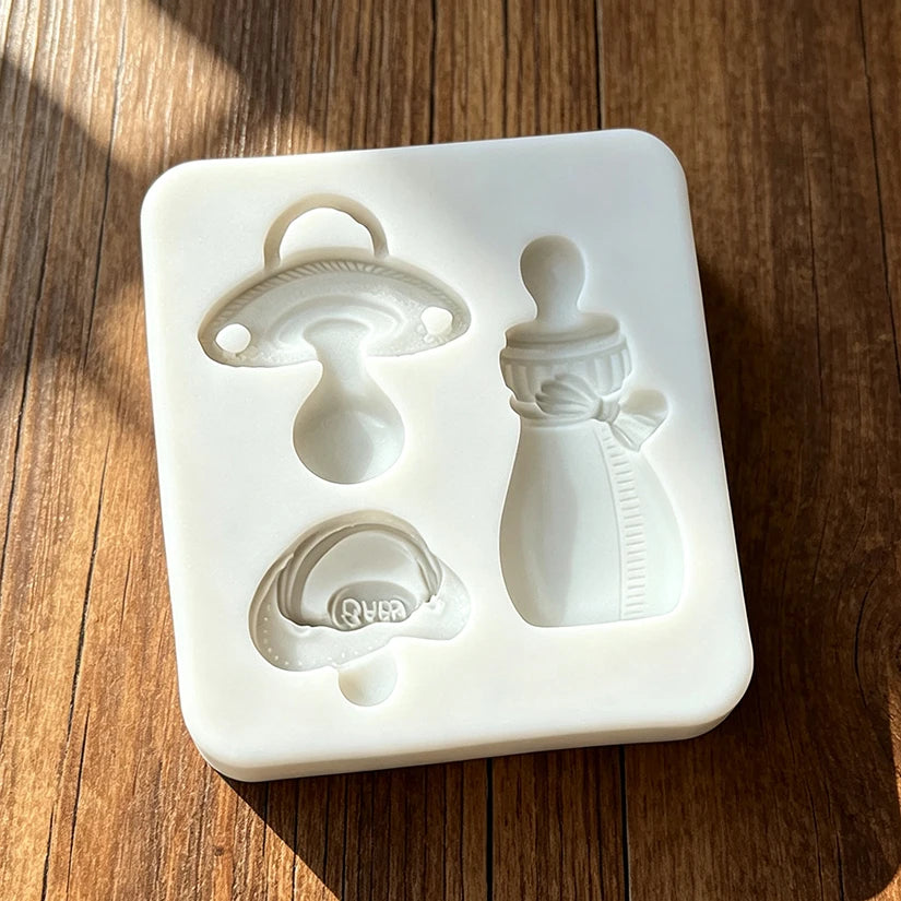 Baby Pacifier Feeding Bottle Silicone Sugarcraft Mold Resin Tools Cupcake Baking Mould Fondant Cake Decorating Tools
