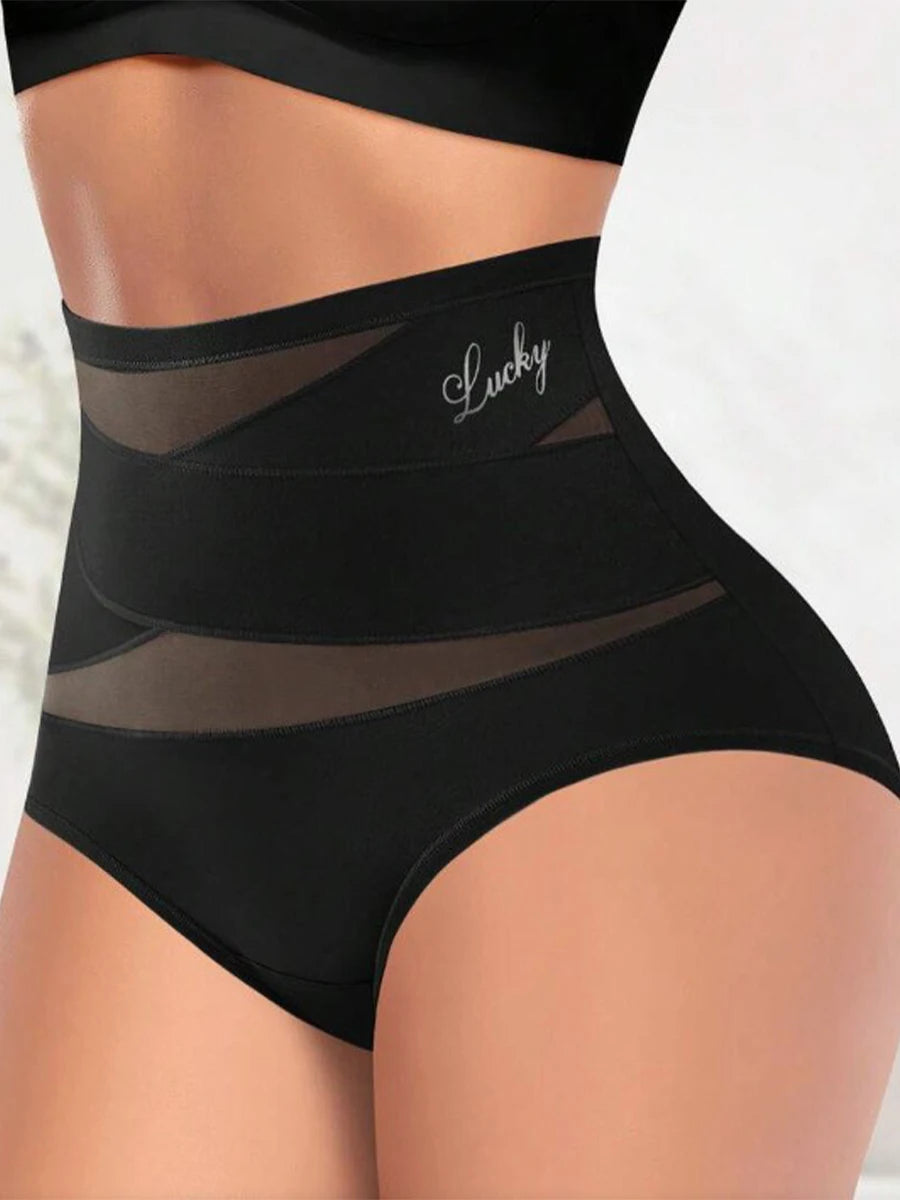 Sfrcord® Plus-Size High-Waist Cross Tummy Control Panties