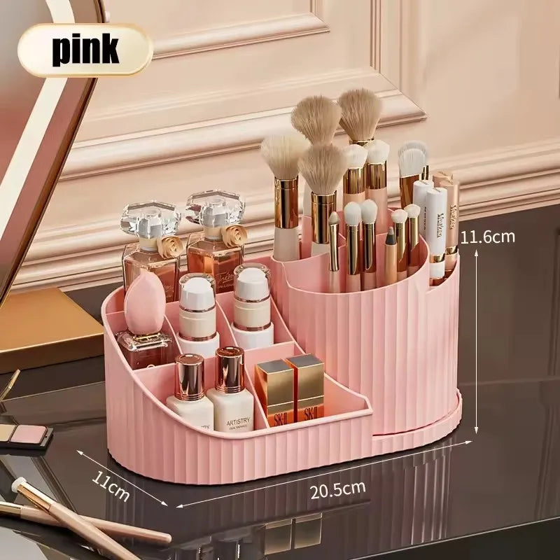 Luxe Spin 360° Vanity Organizer – Rotating Makeup & Skincare Storage Rack