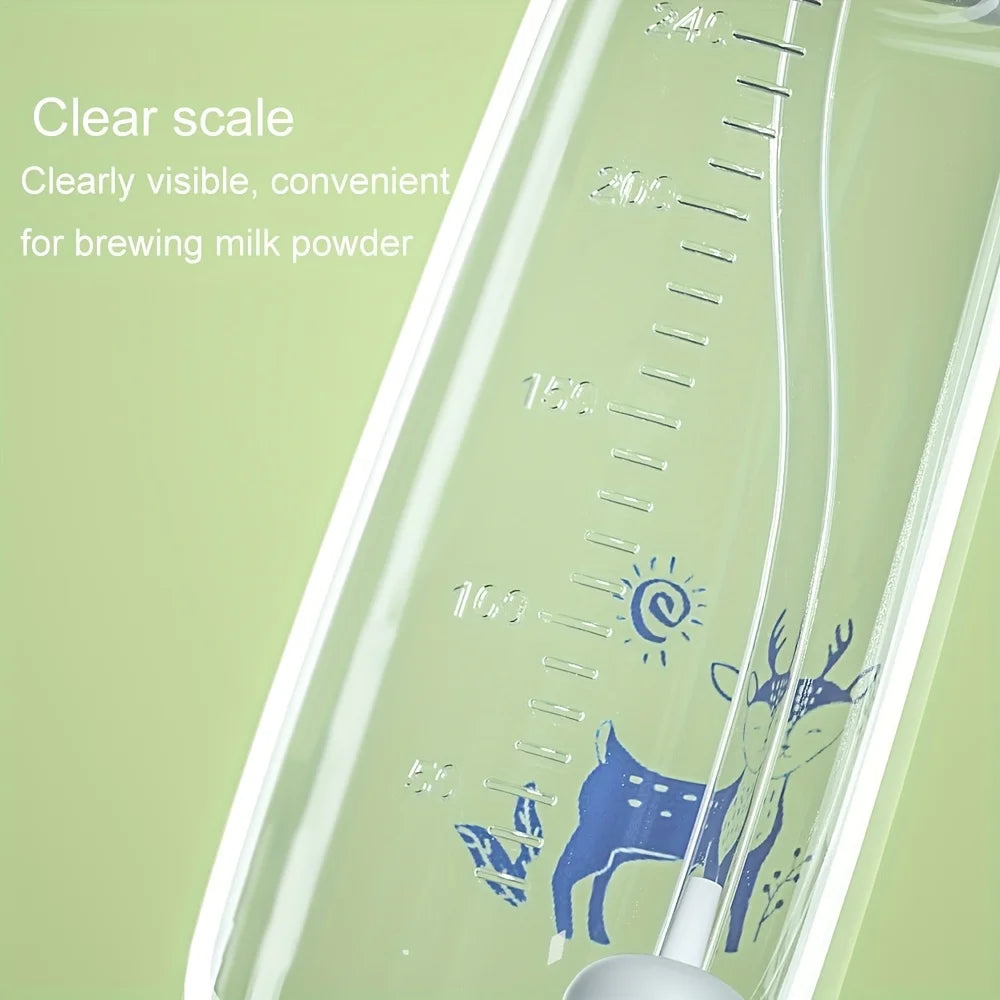 1pc Leak-Proof Hands-Free Bottle for Lying Feeding, Food-Grade PP Easy Clean, Anti-Choke, Baby Drinks Sitting or Lying