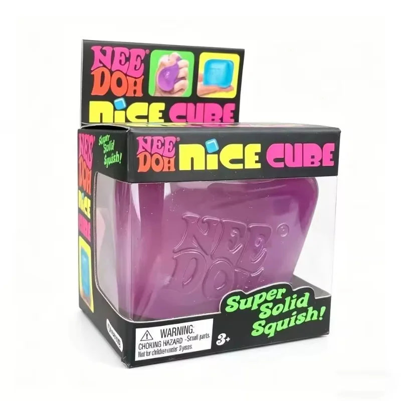 NeeDoh Nice Cube Squishy Fidget Toy, Soft Sensory Stress Relief Squeeze
