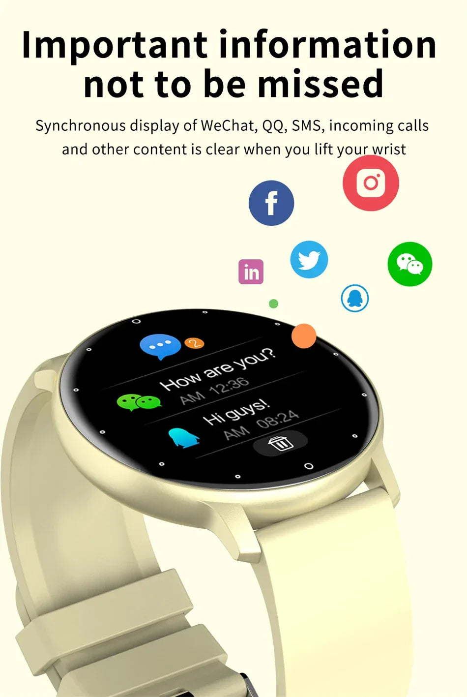 LIGE AMOLED Smartwatch — BT Call Sports Fitness Tracker