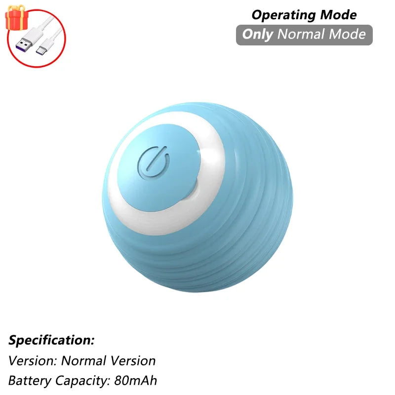 Cat Interactive Ball Toy Automatic Rolling Ball Faux Tail Rechargeable Smart Pet Electric Toy