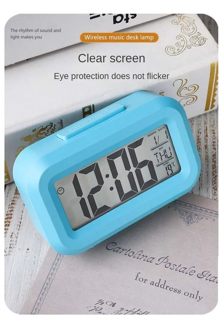 LED Digital Alarm Clock with Temperature & Date Display