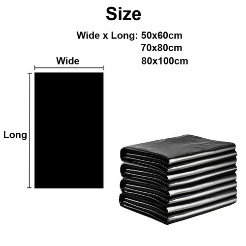 20/50/100PCS Thickened Black Large Capacity Garbage Bags Kitchen Hotel Cleaning Oversized Disposable Trash Bag