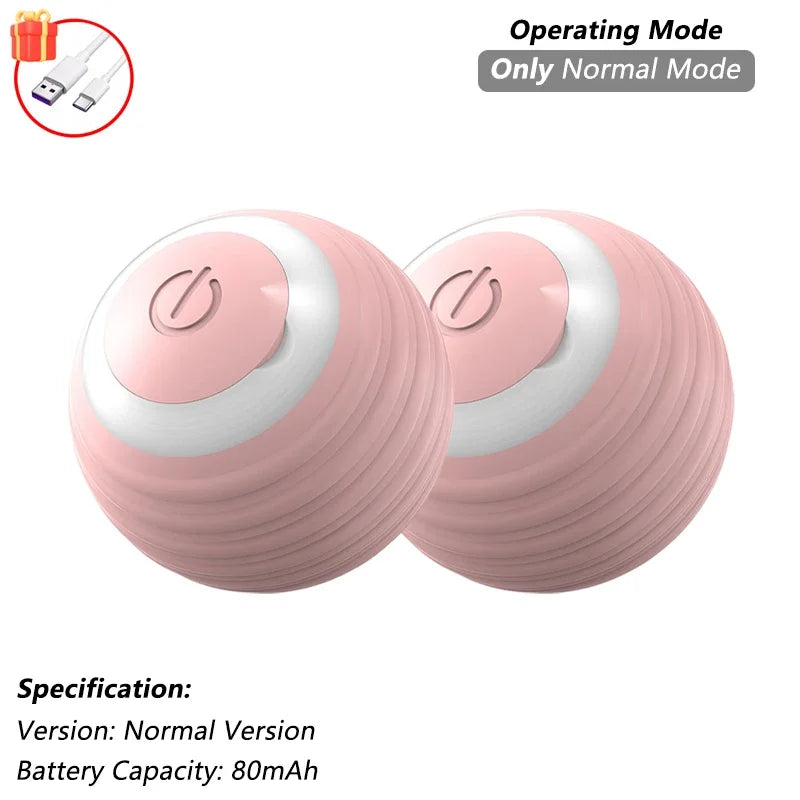 Cat Interactive Ball Toy Automatic Rolling Ball Faux Tail Rechargeable Smart Pet Electric Toy