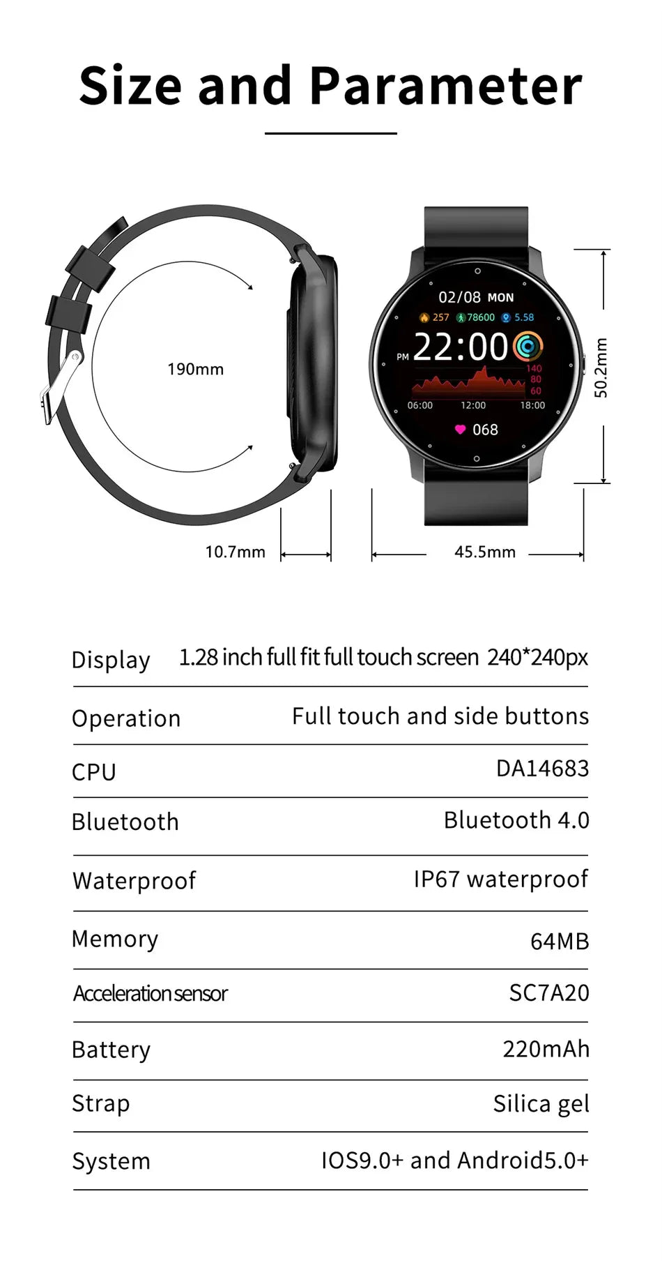 LIGE AMOLED Smartwatch — BT Call Sports Fitness Tracker