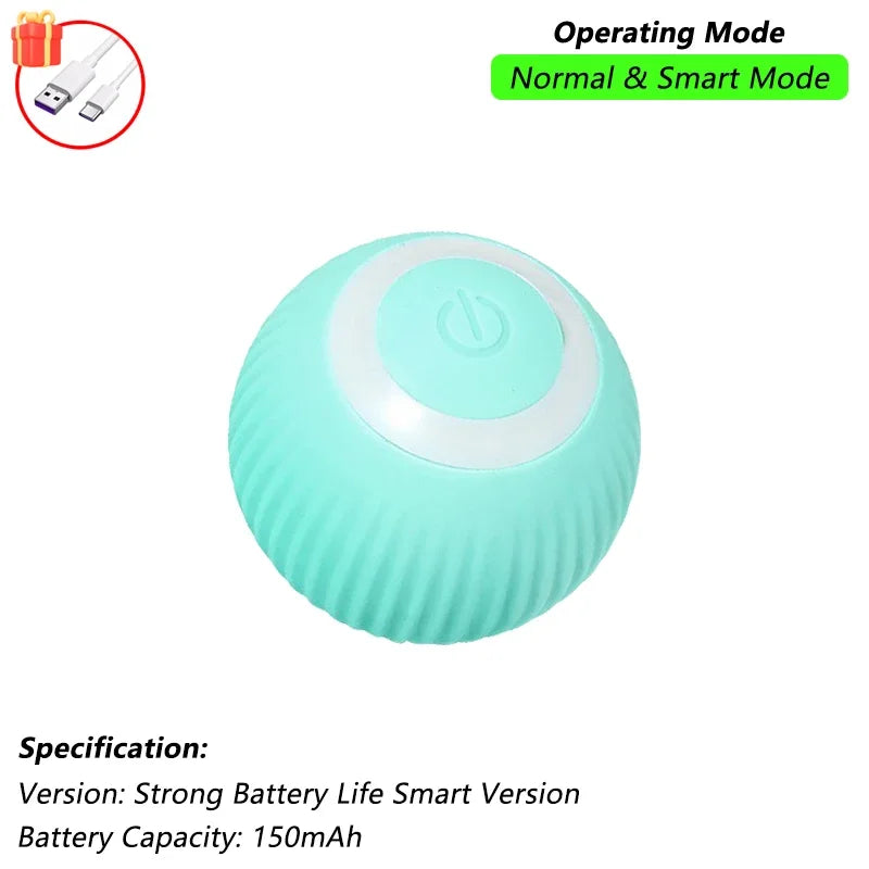 Cat Interactive Ball Toy Automatic Rolling Ball Faux Tail Rechargeable Smart Pet Electric Toy