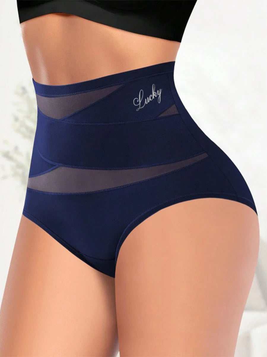 Sfrcord® Plus-Size High-Waist Cross Tummy Control Panties