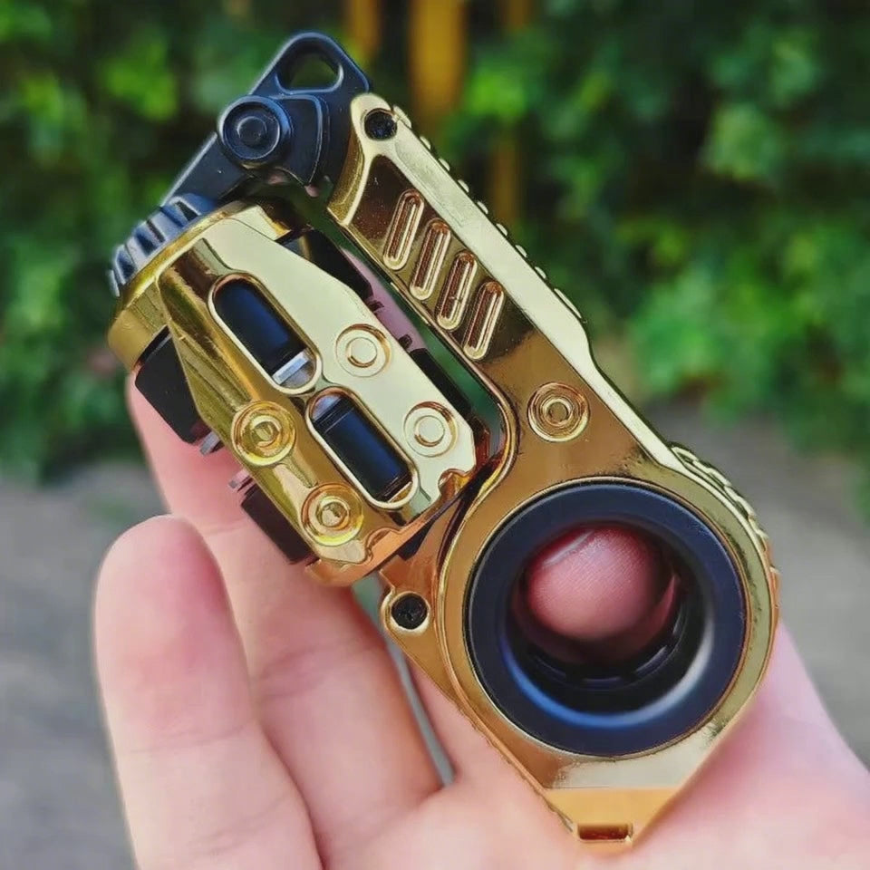 EDC Fidget Slider Toy - Magnetic Push Egg with Tuning Fork & Mechanical Ratchet for Stress Relief and Crisp Sound
