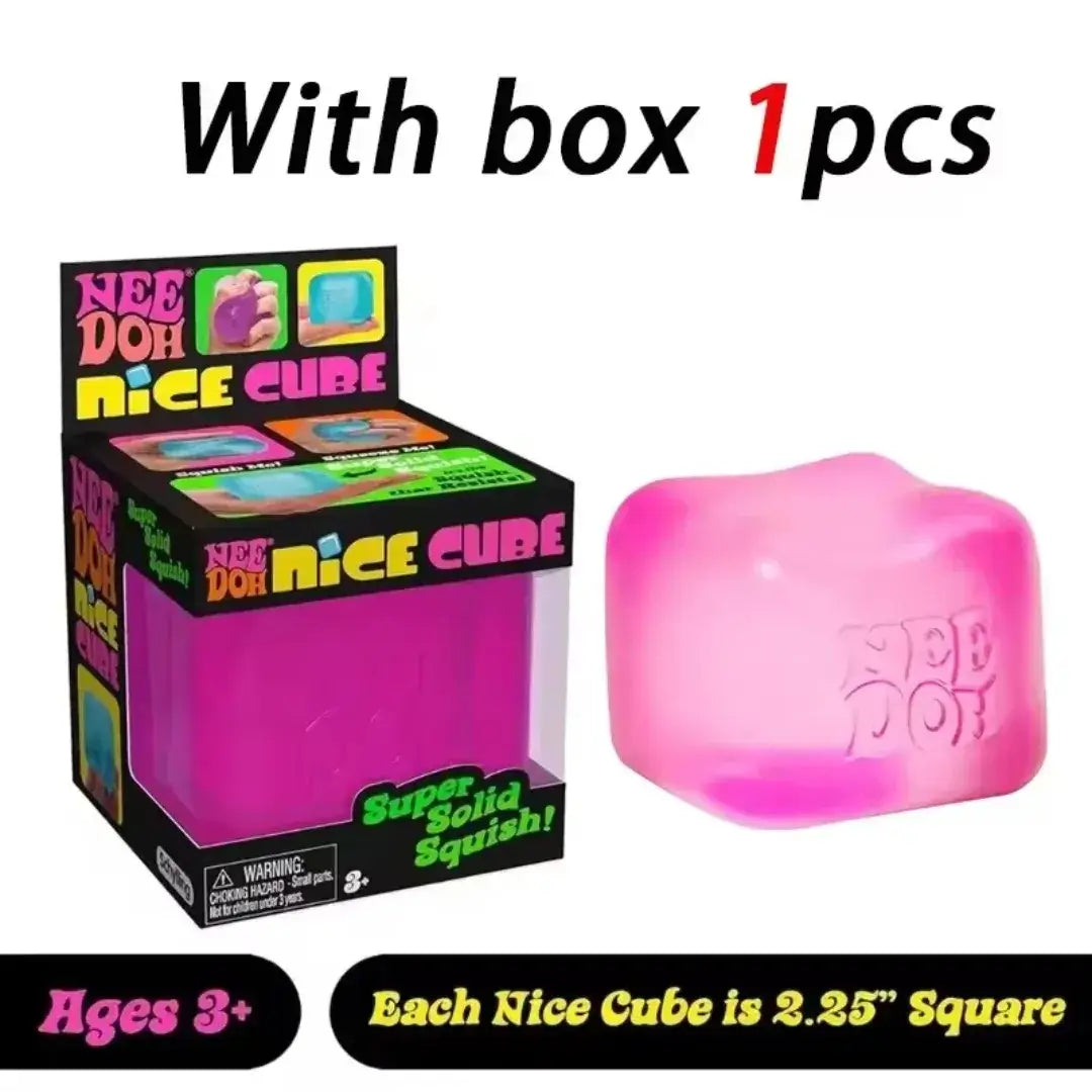 NeeDoh Nice Cube Squishy Fidget Toy, Soft Sensory Stress Relief Squeeze