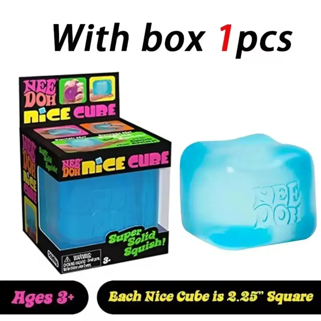 NeeDoh Nice Cube Squishy Fidget Toy, Soft Sensory Stress Relief Squeeze