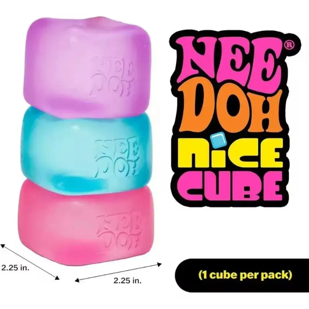 NeeDoh Nice Cube Squishy Fidget Toy, Soft Sensory Stress Relief Squeeze