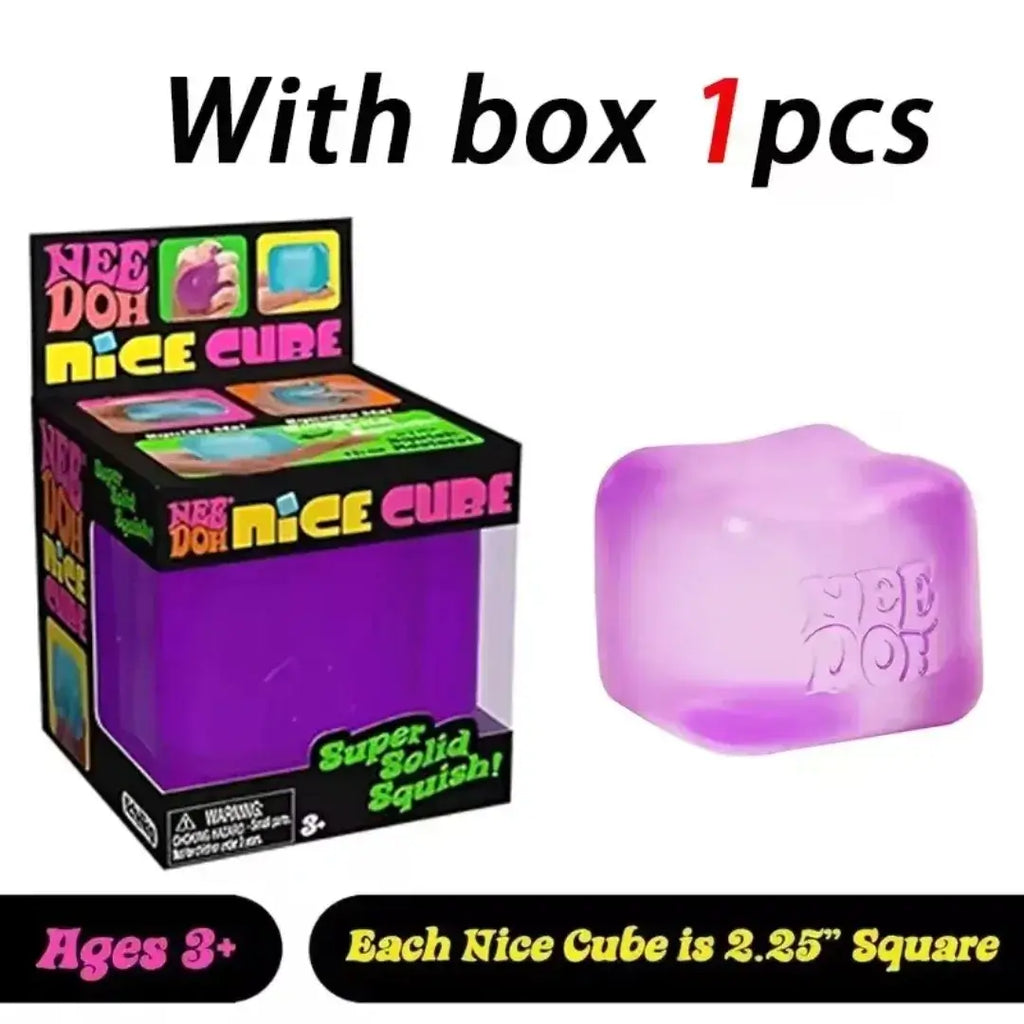 NeeDoh Nice Cube Squishy Fidget Toy, Soft Sensory Stress Relief Squeeze